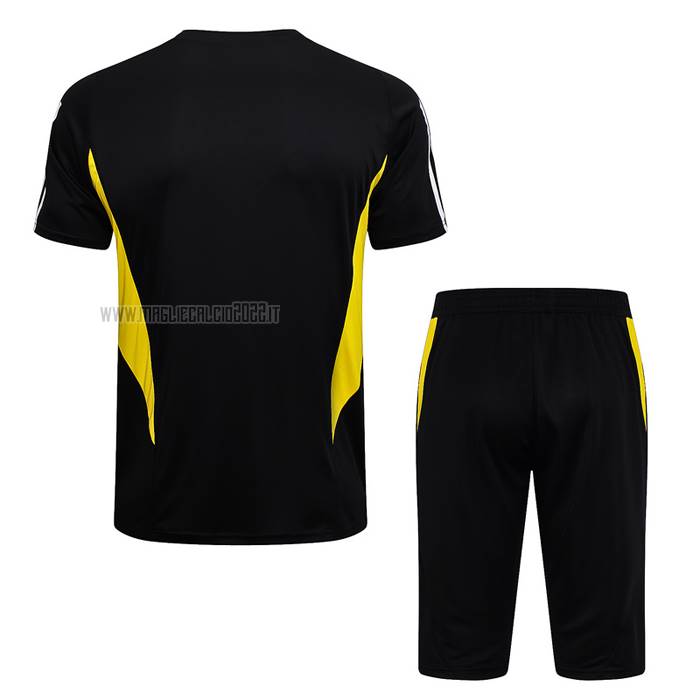 Tuta da Track del Juventus Manga Corta 2023-2024 Nero - Pantalon Corto